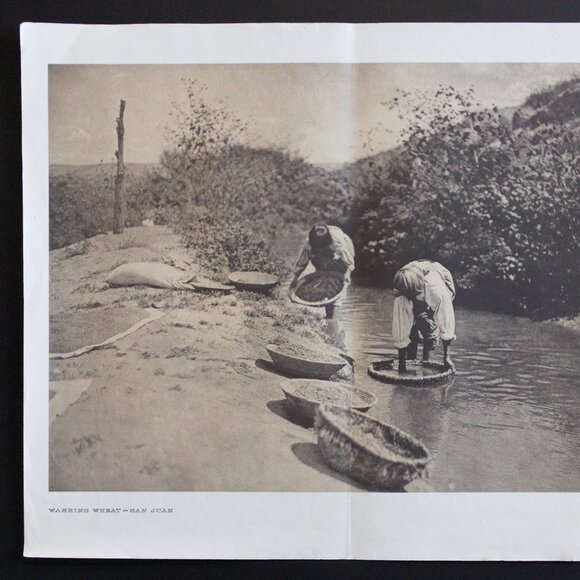 WASHING WHEAT — SAN JUAN #64 Edward Sheriff Curtis Print - Picture 2 of 15